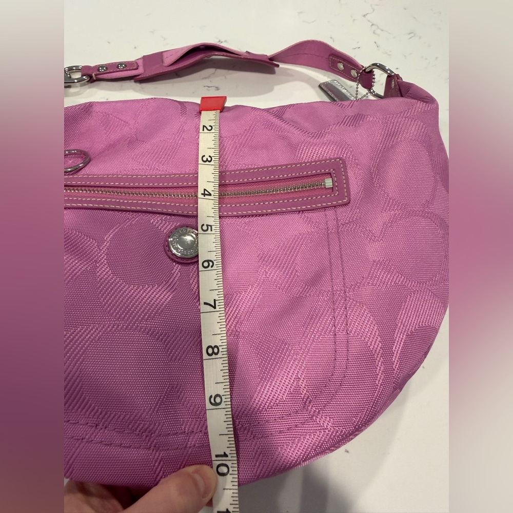 Coach Pink Signature Hobo Bag - Picture 14 of 16